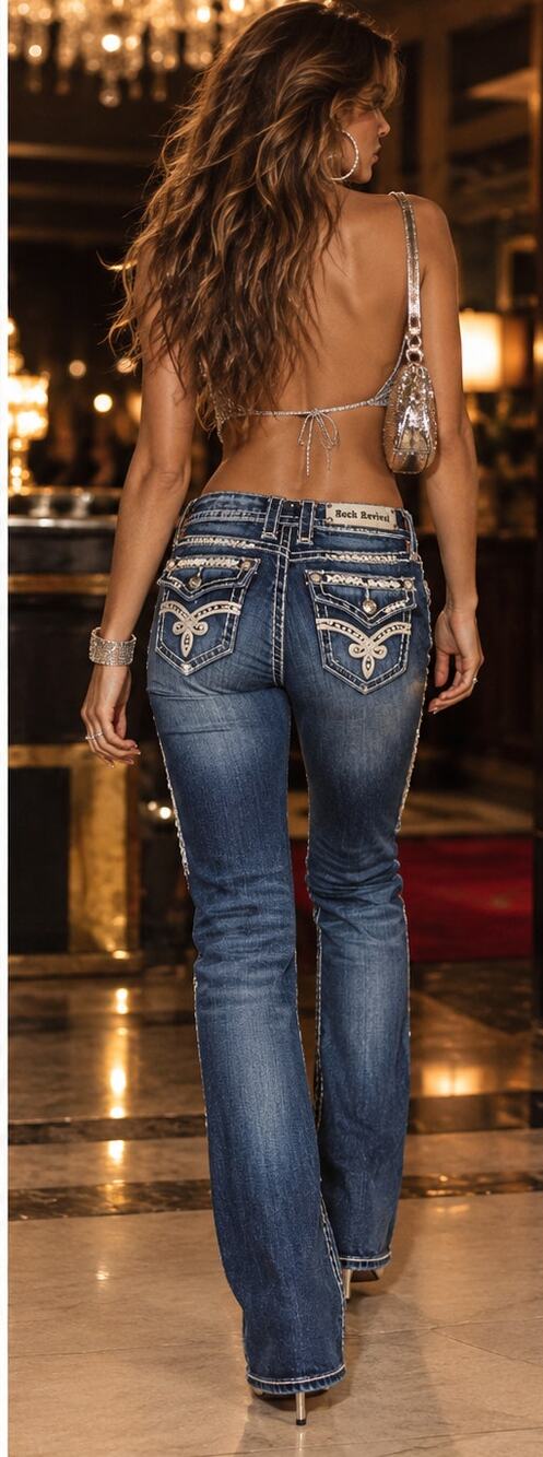 Rock Revival Elaina skinny bling Y2K vibes jean Size 26 Mcbling Rodeo Western